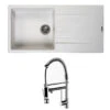 Reginox Harlem 1 Bowl White Granite Composite Sink & Waste Kit And Vellamo Hanbury Pull Out Mono Kitchen Mixer 2 Reginox Harlem 1 Bowl White Granite Composite Sink & Waste Kit And Vellamo Hanbury Pull Out Mono Kitchen Mixer -Vado Sale Store harlem10 pw ktap3 cutoutnew