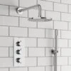 Harper Concealed Shower Valve, Fixed Shower Head & Handset - 300mm Ceiling Shower Arm