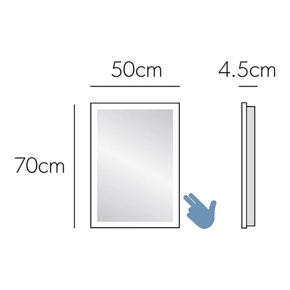 HIB Globe 50 Steam Free LED Illuminated Mirror - 700 X 500mm 4 HIB Globe 50 Steam Free LED Illuminated Mirror - 700 X 500mm - Image 2