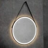 HiB Solstice 60 Illuminated LED Matt Black Round Mirror With Demister Pad - 600mm 1 HiB Solstice 60 Illuminated LED Matt Black Round Mirror With Demister Pad - 600mm -Vado Sale Store hib solstice 60 round illuminated mirror