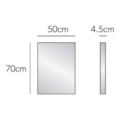 HIB Triumph 50 Mirror With Reflective Edges - 700 X 500mm 7 HIB Triumph 50 Mirror With Reflective Edges - 700 X 500mm -Vado Sale Store hibtriump50 78100000 tech