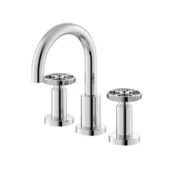 Hudson Reed Revolution Industrial 3 Hole Basin Mixer Tap & Waste