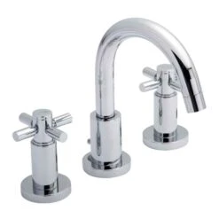 Hudson Reed Tec Crosshead 3 Hole Basin Mixer