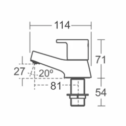 Ideal Standard Calista Bath Pillar Taps -Vado Sale Store ideal standard calista bath pillar tap blk drawing