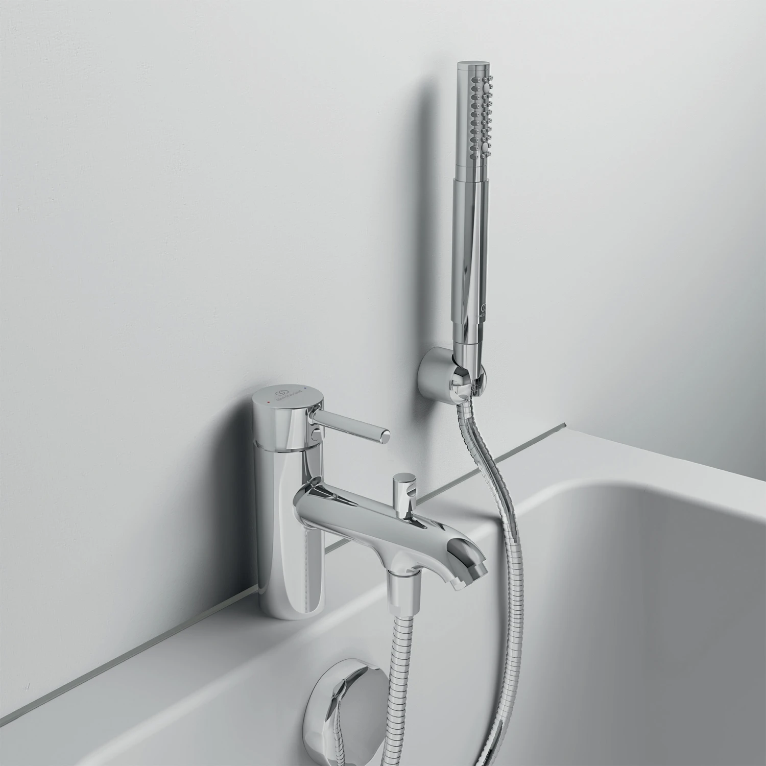 Ideal Standard Ceraline Mono Deck Mounted Bath Mixer & Shower Handset 3 Ideal Standard Ceraline Mono Deck Mounted Bath Mixer & Shower Handset
