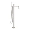Inox Brushed Stainless Steel Floor Mounted Bath Shower Mixer With Kit 2 Inox Brushed Stainless Steel Floor Mounted Bath Shower Mixer With Kit -Vado Sale Store inox brushed steel floor bath shower mixer kit