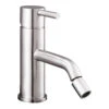 Inox Brushed Stainless Steel Single Lever Bidet Mixer With Pop-up Waste -Vado Sale Store inox brushed steel single lever bidet mixer waste
