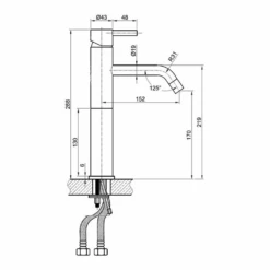 Inox Brushed Stainless Steel Tall Single Lever Basin Mixer 9 Inox Brushed Stainless Steel Tall Single Lever Basin Mixer -Vado Sale Store inox stainless steel tall basin tap ix009 tech
