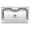 Reginox Jumbo Large Single Bowl Stainless Steel Inset Kitchen Sink & Waste - 860 X 510mm -Vado Sale Store jumbo cutout