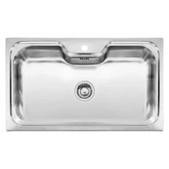 Reginox Jumbo Large Single Bowl Stainless Steel Inset Kitchen Sink & Waste - 860 X 510mm