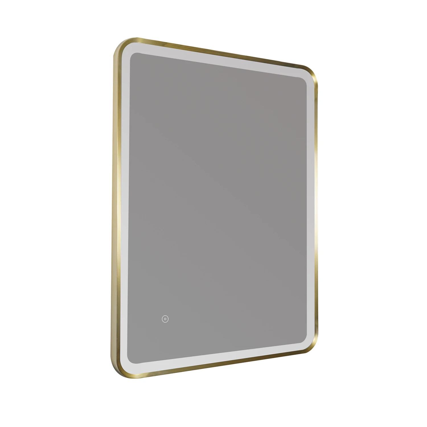 HIX LED Illuminated Brushed Brass Framed Mirror With Demister Pad & Colour Change Lights - 600 X 800mm 5 HIX LED Illuminated Brushed Brass Framed Mirror With Demister Pad & Colour Change Lights - 600 X 800mm - Image 3