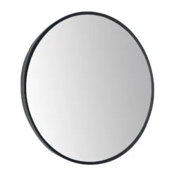VOS Round Matt Black Framed Mirror - 600mm 11 VOS Round Matt Black Framed Mirror - 600mm -Vado Sale Store just taps vos matt black 600mm mirror cutout