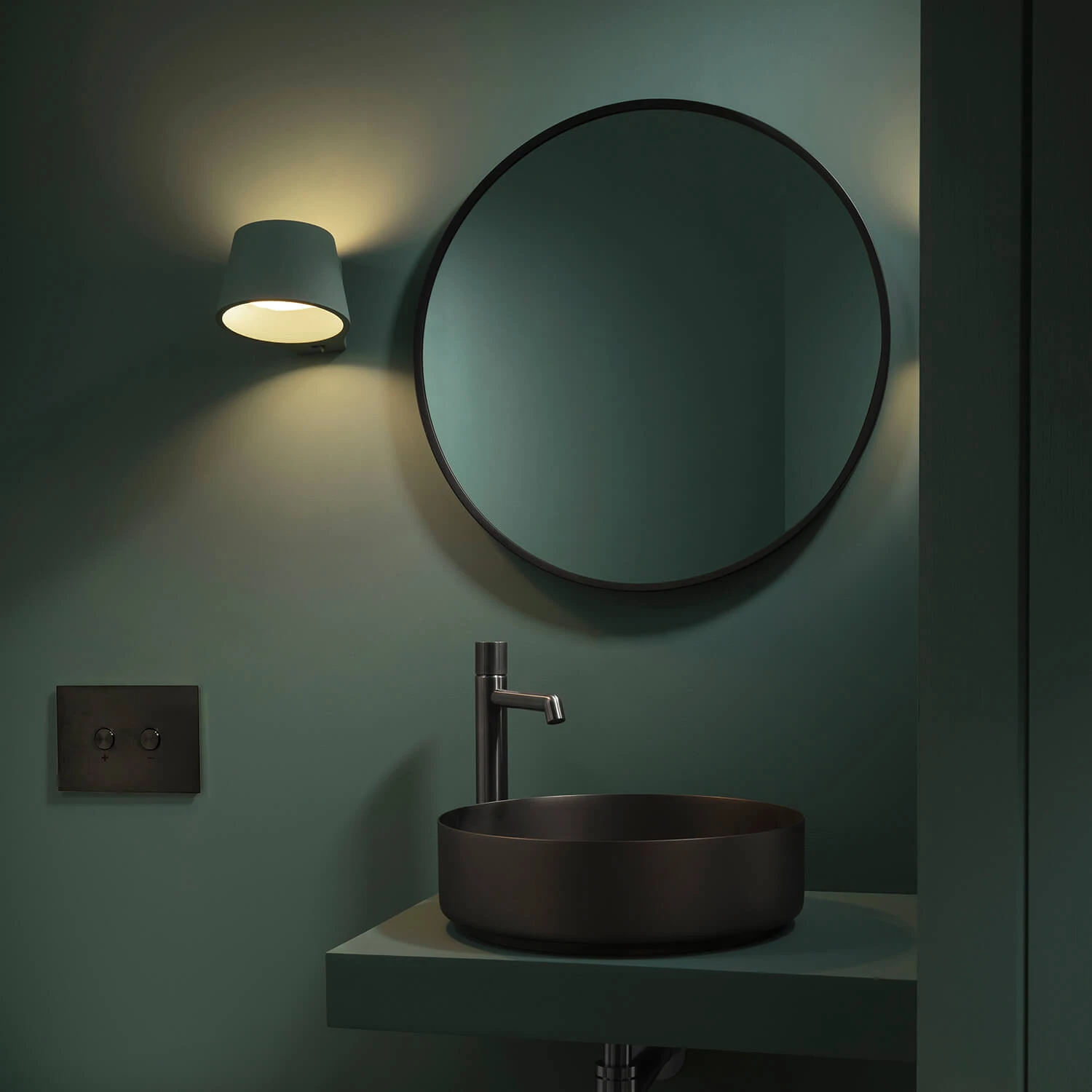 VOS Round Matt Black Framed Mirror - 600mm 8 VOS Round Matt Black Framed Mirror - 600mm - Image 7