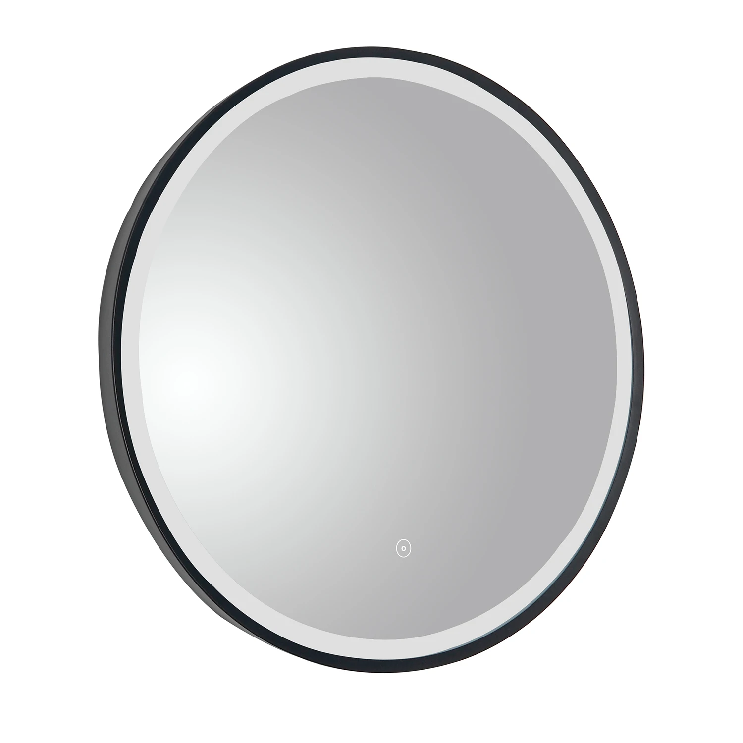 VOS LED Illuminated Round Brushed Brass Framed Mirror With Demister Pad & Colour Change Lights - 600mm 6 VOS LED Illuminated Round Brushed Brass Framed Mirror With Demister Pad & Colour Change Lights - 600mm - Image 4