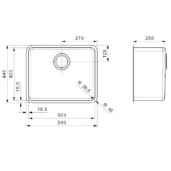 Reginox Kansas Single Bowl Stainless Steel Kitchen Sink & Waste - 540 X 440mm -Vado Sale Store kansas50x40 tech