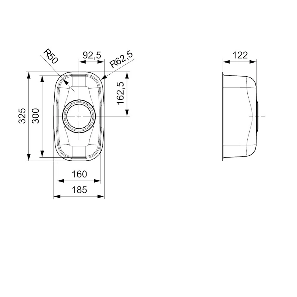 Reginox Comfort 0.5 Bowl Stainless Steel Kitchen Sink & Waste - 185 X 325mm 4 Reginox Comfort 0.5 Bowl Stainless Steel Kitchen Sink & Waste - 185 X 325mm - Image 2
