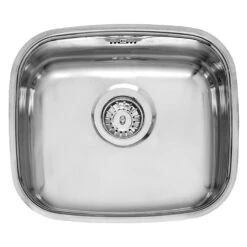 Reginox Single Bowl Stainless Steel Undermount Or Inset Kitchen Sink & Waste - 440 X 380mm