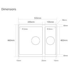 Caple Leesti 1.5 Bowl Desert Sand Undermount Granite Composite Kitchen Sink & Waste Kit - 555 X 460mm -Vado Sale Store lee150u tech
