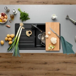 Blanco Legra XL 6 S 1 Bowl White Silgranit Composite Kitchen Sink & Waste With Reversible Drainer - 860 X 500mm -Vado Sale Store legra xl 6 s black lifestyle1 cropped