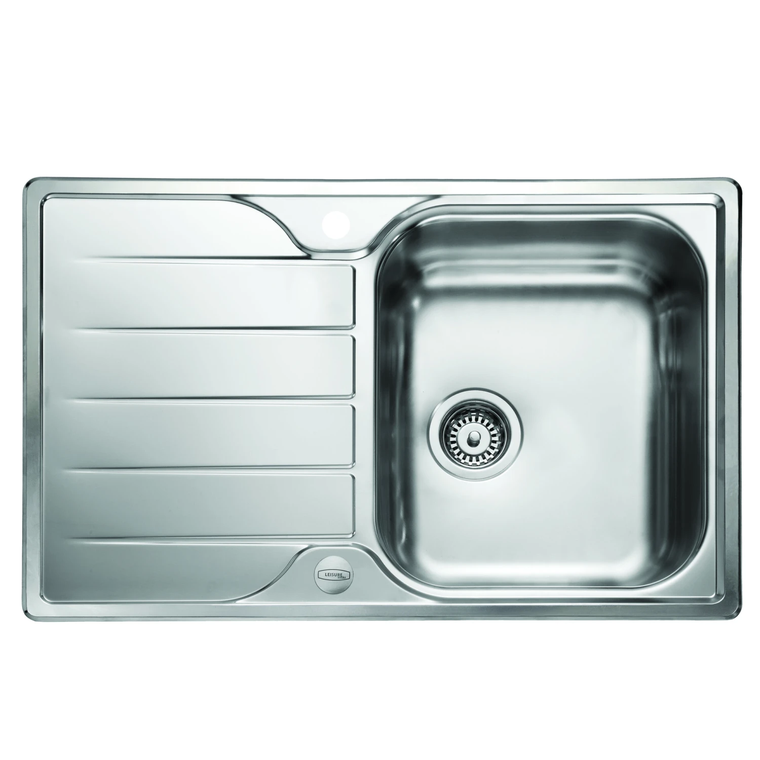 Leisure Albion 1 Bowl Stainless Steel Kitchen Sink With Reversible Drainer - 800 X 508mm 3 Leisure Albion 1 Bowl Stainless Steel Kitchen Sink With Reversible Drainer - 800 X 508mm
