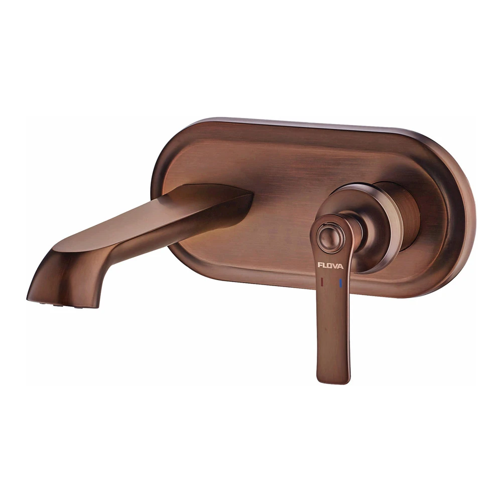 Flova Liberty Wall Mounted Basin Mixer With Clicker Waste - Oil Rubbed Bronze 3 Flova Liberty Wall Mounted Basin Mixer With Clicker Waste - Oil Rubbed Bronze