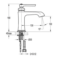 Flova Liberty Mono Basin Mixer With Clicker Waste - Chrome 7 Flova Liberty Mono Basin Mixer With Clicker Waste - Chrome -Vado Sale Store libas flova liberty mono basin mixers techimage