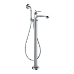 Flova Liberty Floor Standing Bath Shower Mixer With Handset Kit - Chrome