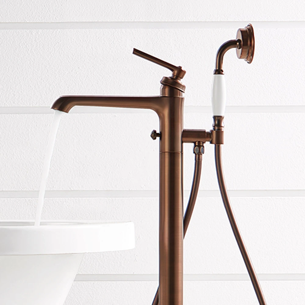 Flova Liberty Floor Standing Bath Shower Mixer With Handset Kit - Oil Rubbed Bronze 6 Flova Liberty Floor Standing Bath Shower Mixer With Handset Kit - Oil Rubbed Bronze - Image 4