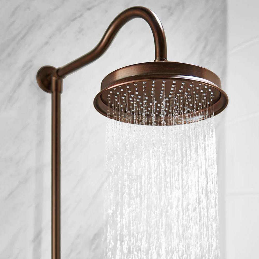 Flova Liberty Exposed Thermostatic Shower Column With Overhead Rainshower & Handset Kit - Oil Rubbed Bronze 5 Flova Liberty Exposed Thermostatic Shower Column With Overhead Rainshower & Handset Kit - Oil Rubbed Bronze - Image 3