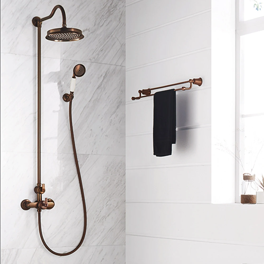 Flova Liberty Exposed Thermostatic Shower Column With Overhead Rainshower & Handset Kit - Oil Rubbed Bronze 3 Flova Liberty Exposed Thermostatic Shower Column With Overhead Rainshower & Handset Kit - Oil Rubbed Bronze