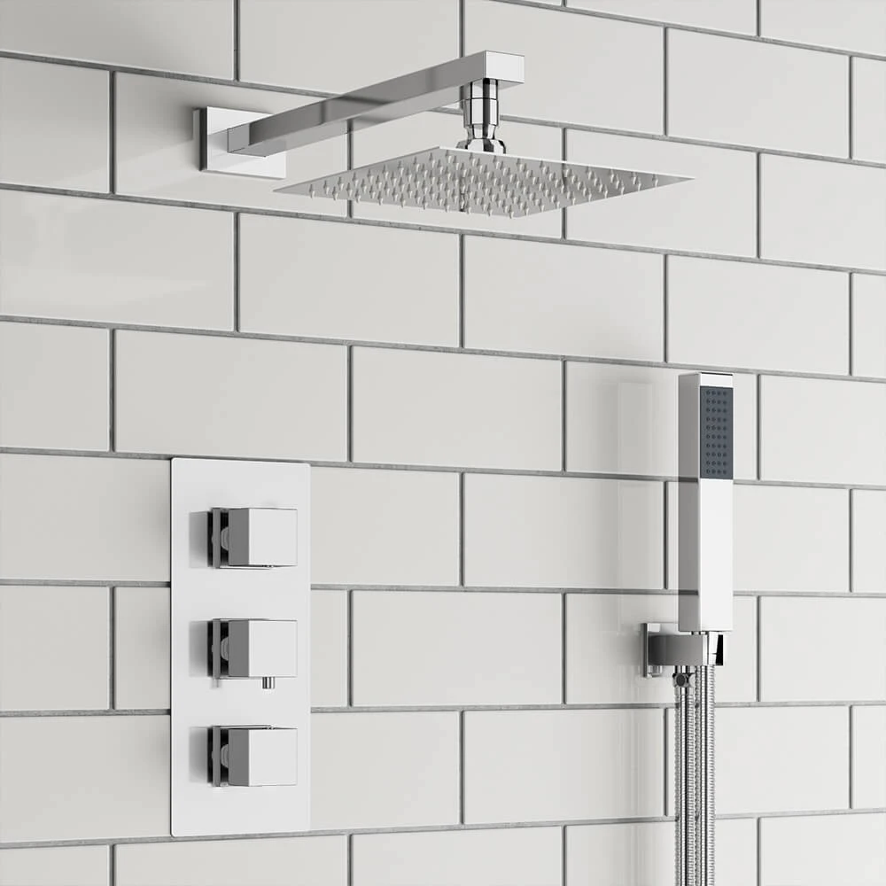 Margot Concealed Shower Valve, 300mm Head & Handset - 180mm Ceiling Arm 3 Margot Concealed Shower Valve, 300mm Head & Handset - 180mm Ceiling Arm