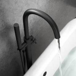 Harbour Clarity Matt Black Floorstanding Bath Shower Mixer & Shower Kit 8 Harbour Clarity Matt Black Floorstanding Bath Shower Mixer & Shower Kit -Vado Sale Store mltabe6ep lifestyle2 v2
