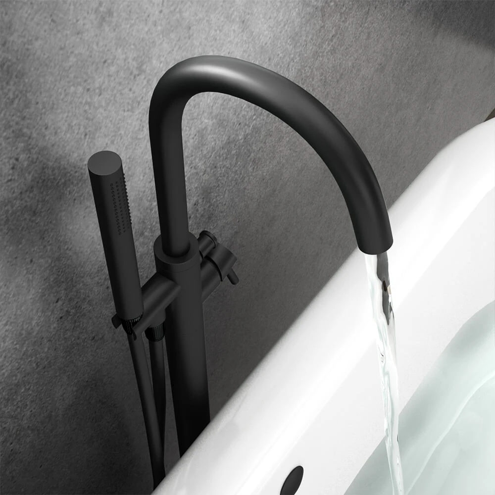 Harbour Clarity Matt Black Floorstanding Bath Shower Mixer & Shower Kit 4 Harbour Clarity Matt Black Floorstanding Bath Shower Mixer & Shower Kit - Image 2