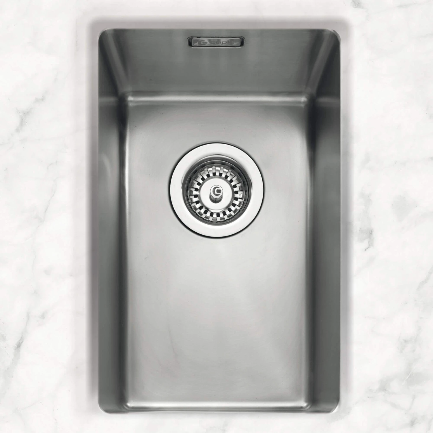 Caple Mode 0.5 Bowl Inset Or Undermount Brushed Stainless Steel Sink & Waste Kit - 290 X 440mm 4 Caple Mode 0.5 Bowl Inset Or Undermount Brushed Stainless Steel Sink & Waste Kit - 290 X 440mm - Image 2