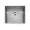 Caple Mode 1 Bowl Inset Or Undermount Brushed Stainless Steel Sink & Waste Kit - 490 X 440mm -Vado Sale Store mode045 cutout