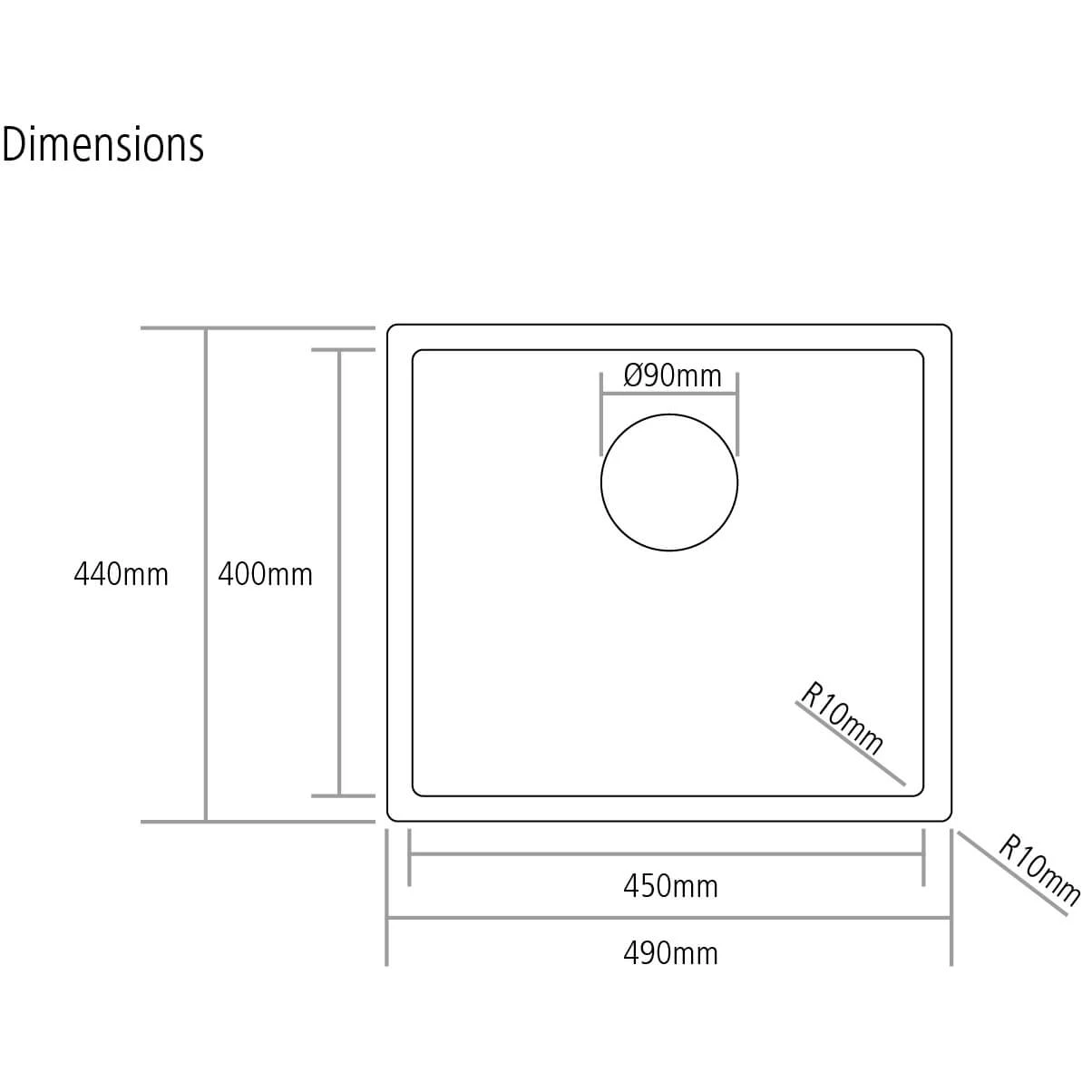 Caple Mode 1 Bowl Inset Or Undermount Copper Brushed Stainless Steel Sink & Waste Kit - 490 X 440mm 9 Caple Mode 1 Bowl Inset Or Undermount Copper Brushed Stainless Steel Sink & Waste Kit - 490 X 440mm - Image 7