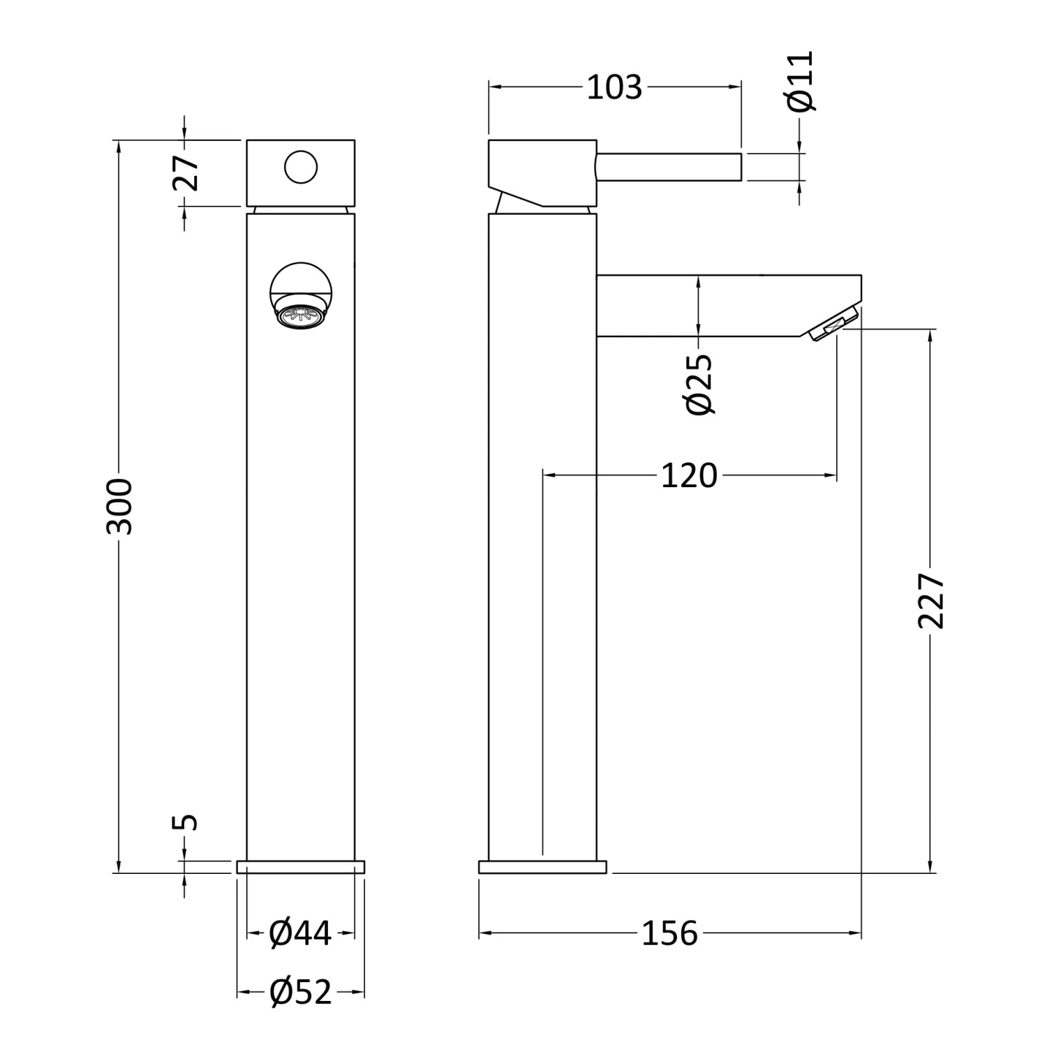 Nuie Series 2 Tall Basin Mixer 4 Nuie Series 2 Tall Basin Mixer - Image 2