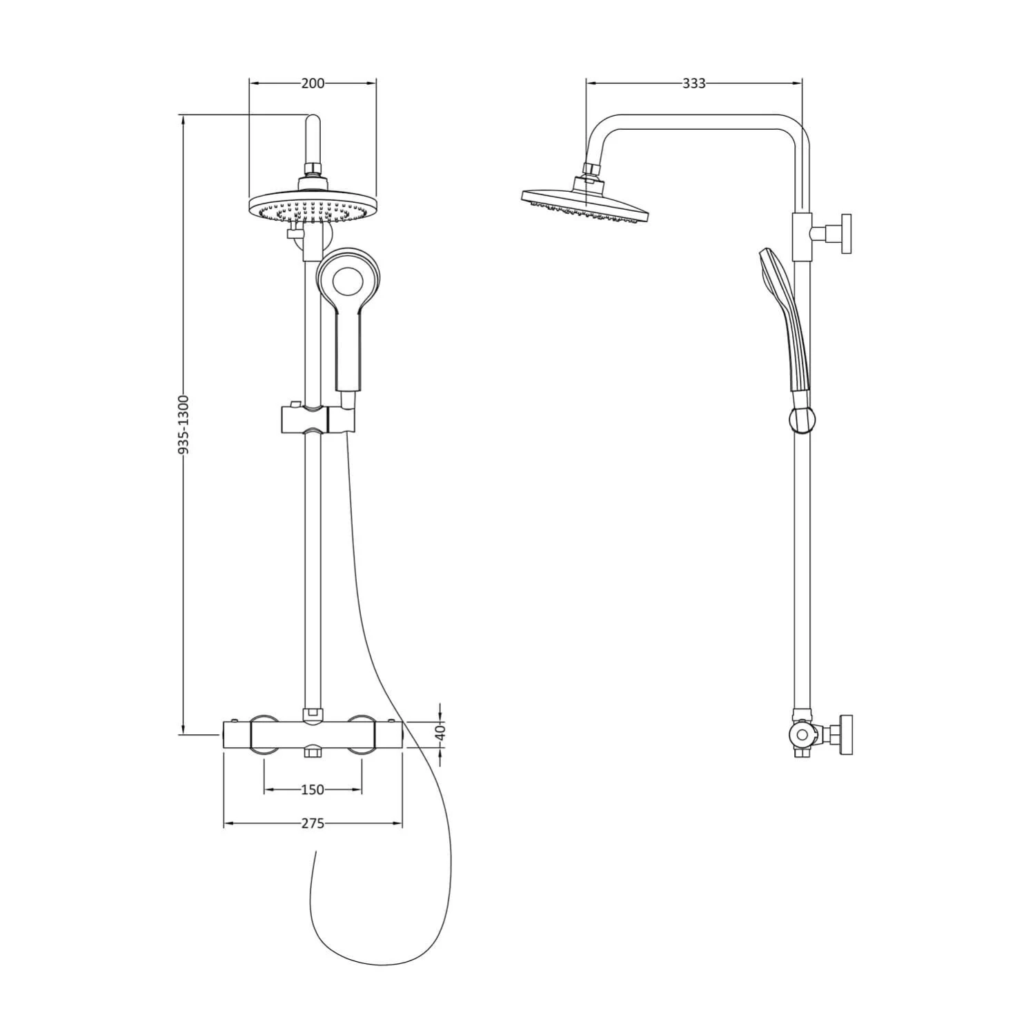 Nuie Thermostatic Bar Valve And Riser Kit 4 Nuie Thermostatic Bar Valve And Riser Kit - Image 2