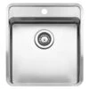 Reginox Ohio Tap Wing Single Bowl Stainless Steel Kitchen Sink & Waste - 440 X 510mm