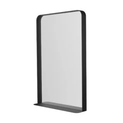 Origins Living City Mirror With Shelf 750 X 500mm - Matt White -Vado Sale Store origins city mirror shelf 750 500 black