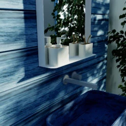 Origins Living City Mirror With Shelf 750 X 500mm - Matt White -Vado Sale Store origins city mirror shelf 750 500 white lifestyle2