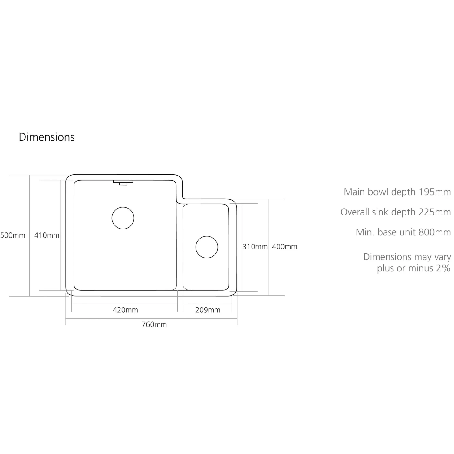 Caple Paladin 1.5 Bowl Inset Or Undermount White Ceramic Kitchen Sink - 760 X 500mm 5 Caple Paladin 1.5 Bowl Inset Or Undermount White Ceramic Kitchen Sink - 760 X 500mm - Image 3
