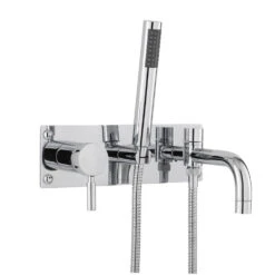 Hudson Reed Tec Lever Wall Mounted Bath Mixer With Handset Kit