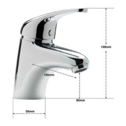 Sagittarius Prestige Monobloc Basin Mixer With Clicker Waste 7 Sagittarius Prestige Monobloc Basin Mixer With Clicker Waste -Vado Sale Store pr 106 c tech