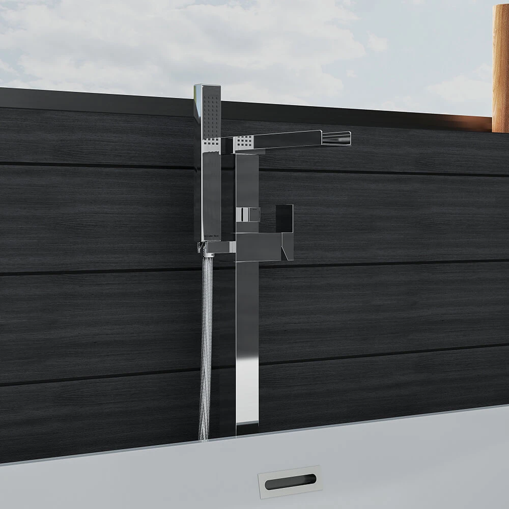 Vellamo Maya Floor Mounted Waterfall Bath Filler 3 Vellamo Maya Floor Mounted Waterfall Bath Filler