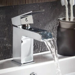 Vellamo Reve Waterfall Basin Mixer Tap & Waste