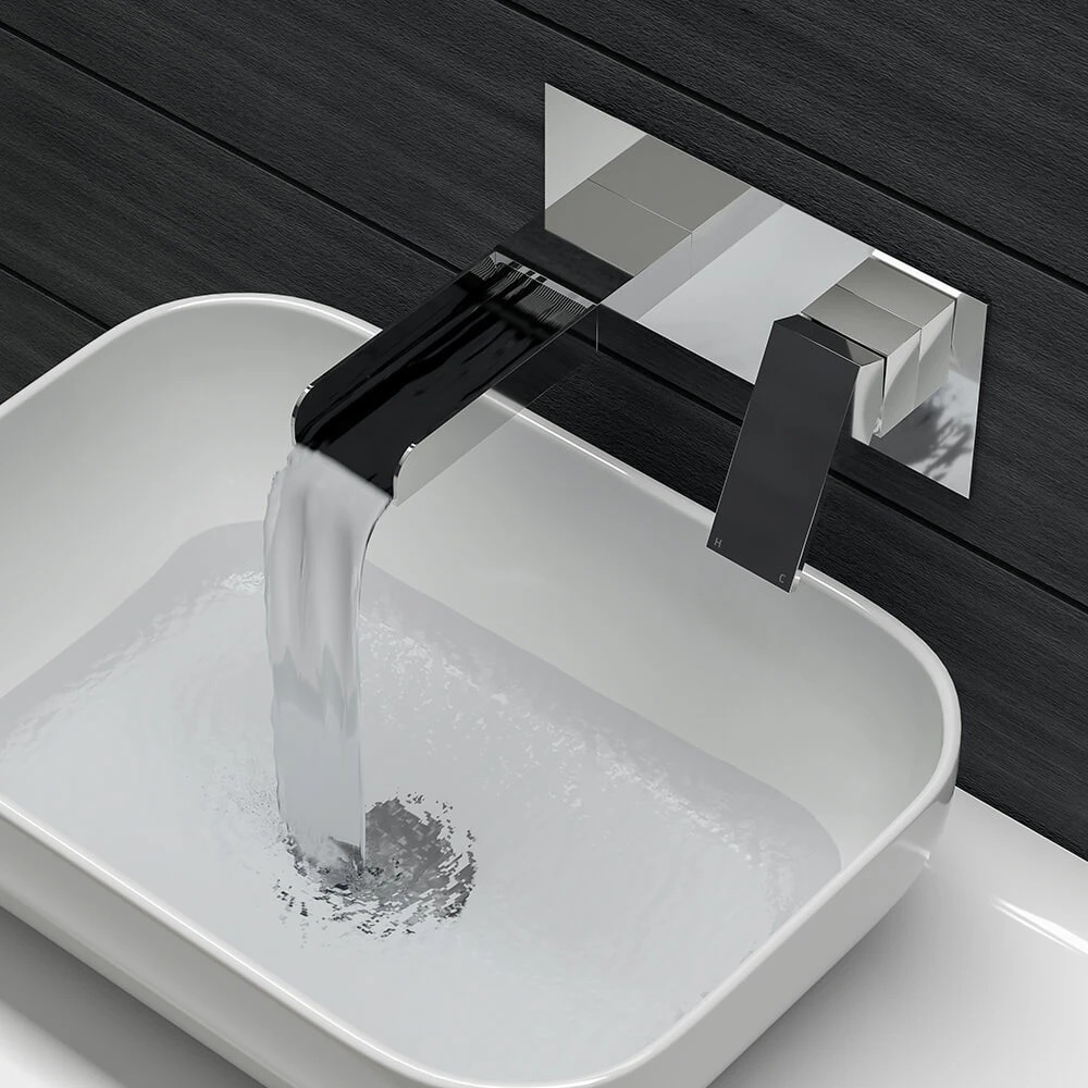 Vellamo Reve Wall Mounted Waterfall Basin Mixer 3 Vellamo Reve Wall Mounted Waterfall Basin Mixer