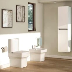 Flova Dekka Mono Bidet Mixer With Clicker Waste -Vado Sale Store pura dekka back to wall bidet with one tap hole lifestyle b1094