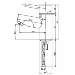 Vellamo Curvo Small Basin Mixer With Clicker Waste -Vado Sale Store pura xcite mini basin tap waste vel xcsbas tech