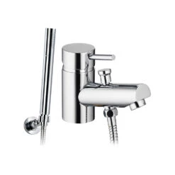 Vellamo Curvo Mono Bath Shower Mixer With Shower Attachment